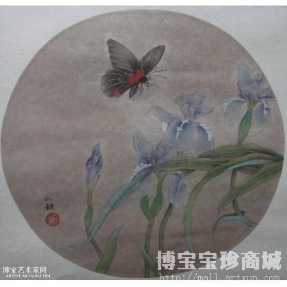 蝶 工笔花卉 詹水秧作品 类别: 工笔花卉