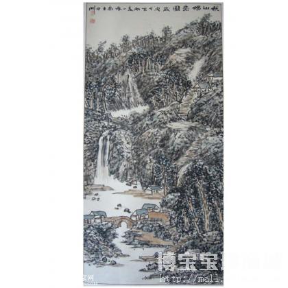 秋山畅意图 山水画 王亚洲作品 类别: 国画山水作品