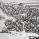 浩然陇山秋 山水画 刘红伟工笔重彩作品 类别: 国画山水作品